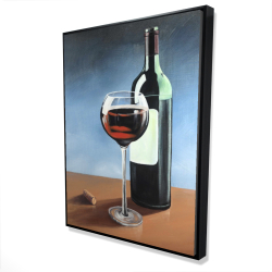 Bottle of bourgogne with whine glass