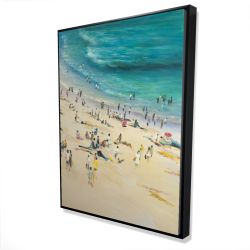 Foule à la plage l'été