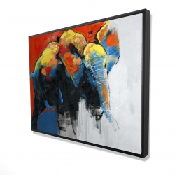 éléphant coloré et abstrait en mouvement