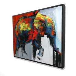 éléphant abstrait et coloré en mouvement