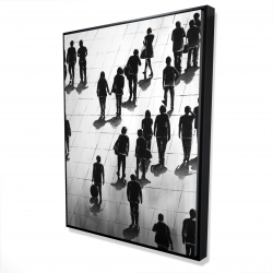 Silhouettes of people on the street