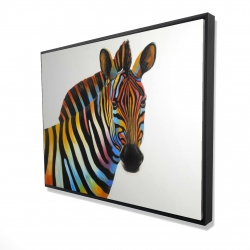 Colorful profile view of a zebra