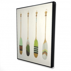 Colorful nautical oars