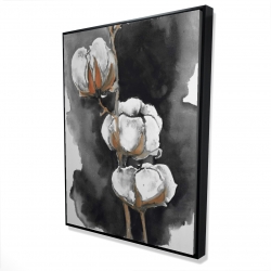 Watercolor cotton flowers