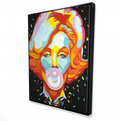 Marilyn monroe colorée avec bubblegum