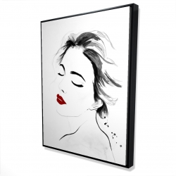 Right side watercolor serenely lady portrait