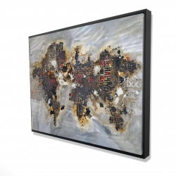 Texturized world map with typography