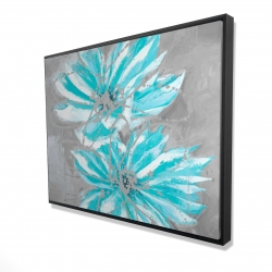 Deux petites fleurs bleues abstraites
