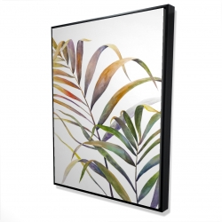 Feuilles de palmiers tropicaux à l'aquarelle