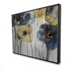 Gray blue and yellow flowers