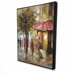 Abstract street with passers
