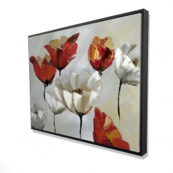 Abstract red and white flowers