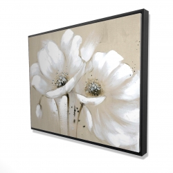 White abstract wild flowers