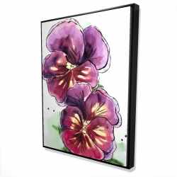 Two blossoming orchid with wavy petals