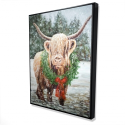 Vache highland de noël