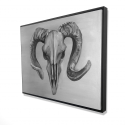 Grayscale aries skull