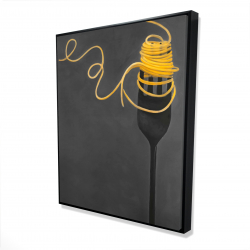 Spaghetti pasta around a fork