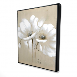 White abstract wild flowers
