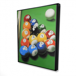 Pool table with ball formation