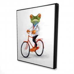 Drole de grenouille à vélo