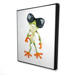 Funny frog with sunglasses