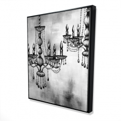 Two crystal chandeliers
