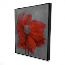 Fleur rouge dans le vent