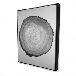 Grayscale round wood log