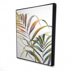Feuilles de palmiers tropicaux à l'aquarelle