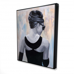 Audrey hepburn de style abstrait vue de dos