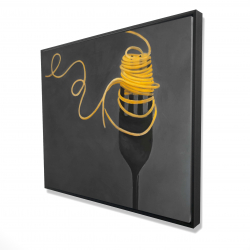 Spaghetti pasta around a fork