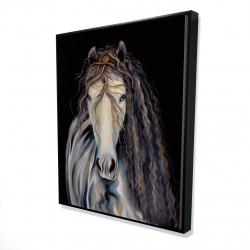 Abstract horse with curly mane