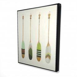 Colorful nautical oars