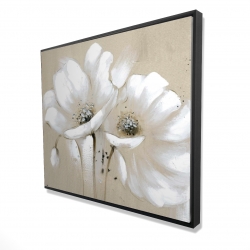 White abstract wild flowers