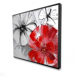 Red & white flowers sketch