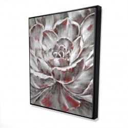 Fleur rouge et grise