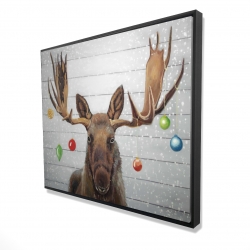 Moose has christmas balls