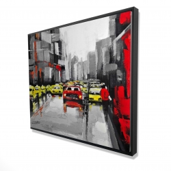 Abstract traffic by a rainy day