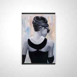 Audrey hepburn de style abstrait vue de dos