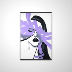 Abstract purple woman portrait