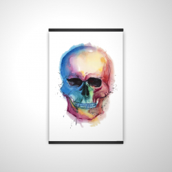 Crâne coloré aquarelle