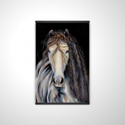Abstract horse with curly mane