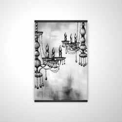 Two crystal chandeliers