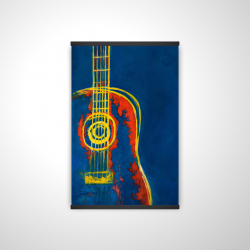 Modern blue abstract guitar