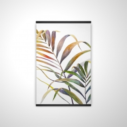 Feuilles de palmiers tropicaux à l'aquarelle