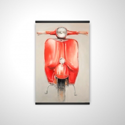 Small red moped