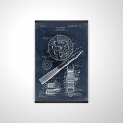 Blueprint of a fishing reel