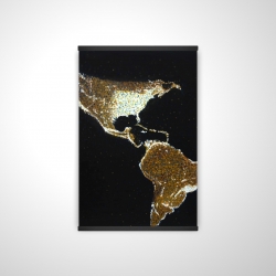 American continent at night