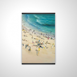 Foule à la plage l'été