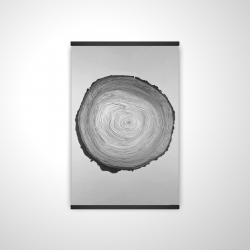 Grayscale round wood log